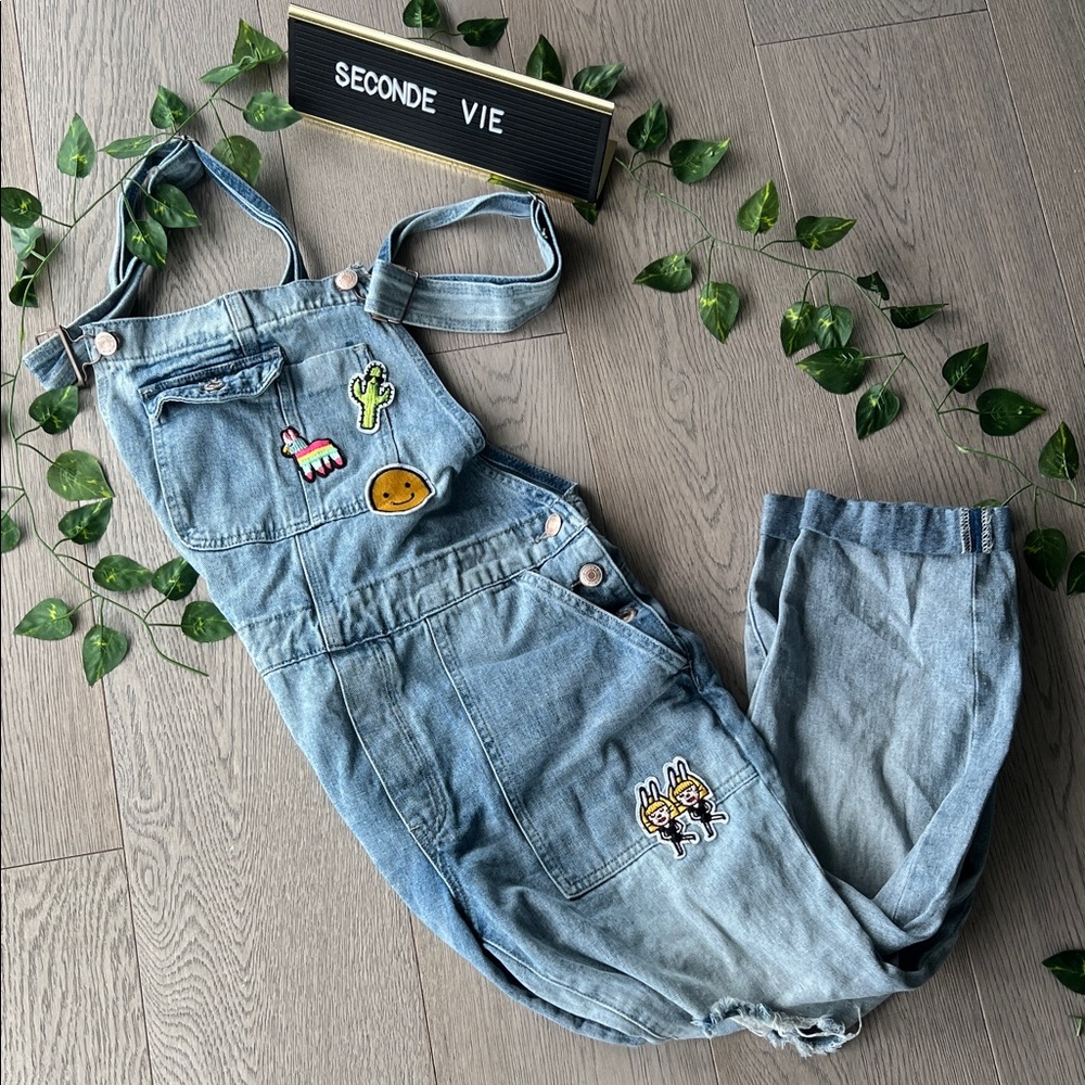 Cutest Denim Overalls with Fun Patches